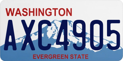 WA license plate AXC4905