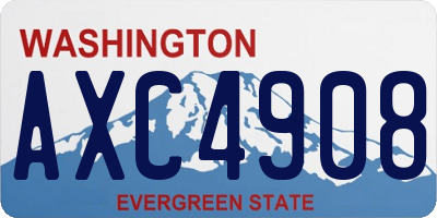 WA license plate AXC4908