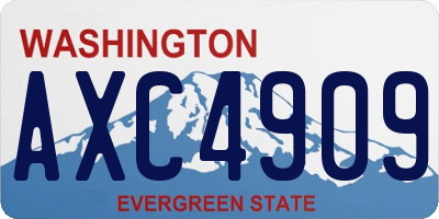 WA license plate AXC4909