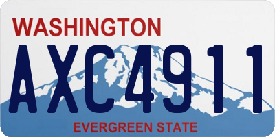 WA license plate AXC4911