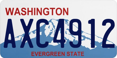 WA license plate AXC4912