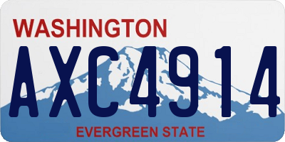 WA license plate AXC4914