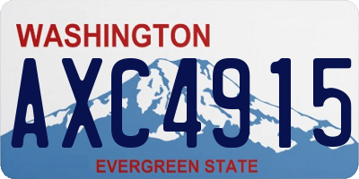 WA license plate AXC4915