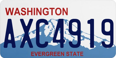 WA license plate AXC4919