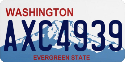 WA license plate AXC4939