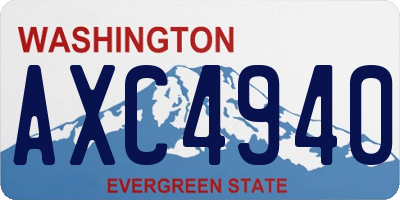 WA license plate AXC4940