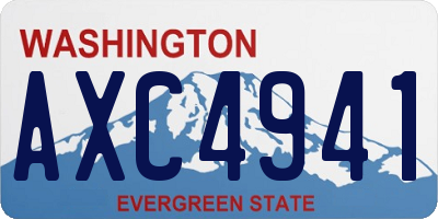 WA license plate AXC4941