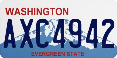 WA license plate AXC4942