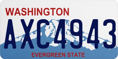 WA license plate AXC4943