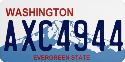 WA license plate AXC4944