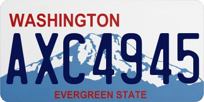 WA license plate AXC4945