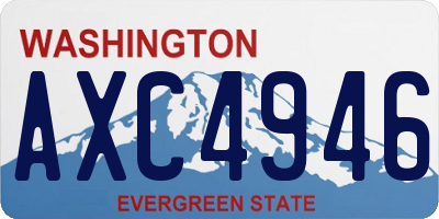 WA license plate AXC4946