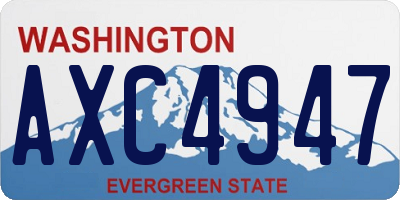 WA license plate AXC4947