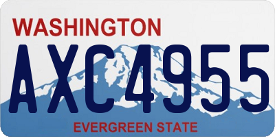 WA license plate AXC4955