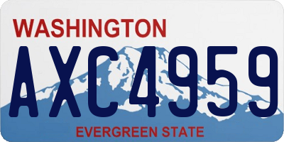 WA license plate AXC4959