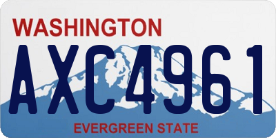 WA license plate AXC4961