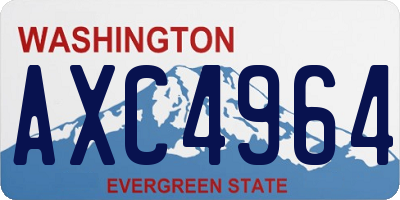 WA license plate AXC4964