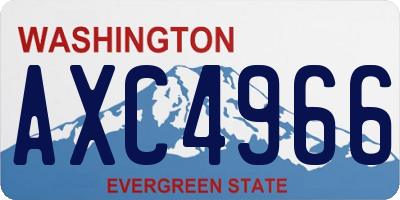 WA license plate AXC4966