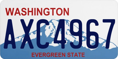 WA license plate AXC4967