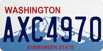 WA license plate AXC4970