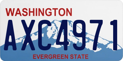 WA license plate AXC4971