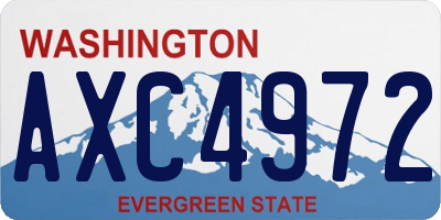 WA license plate AXC4972