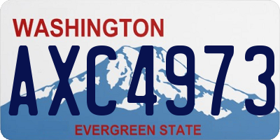 WA license plate AXC4973