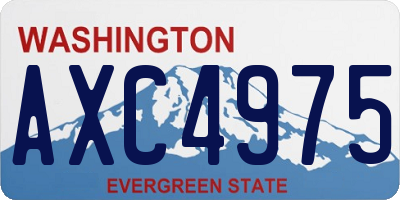 WA license plate AXC4975