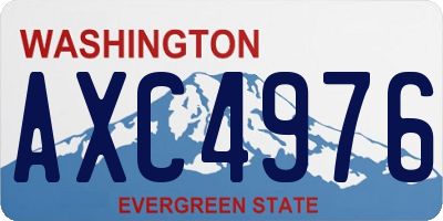 WA license plate AXC4976