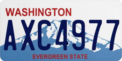 WA license plate AXC4977