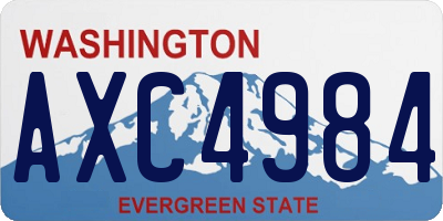 WA license plate AXC4984