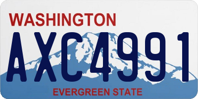 WA license plate AXC4991