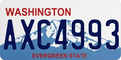 WA license plate AXC4993