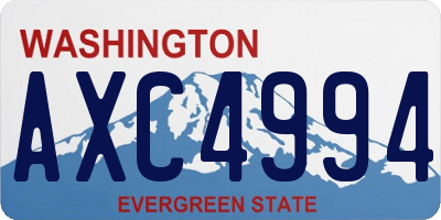 WA license plate AXC4994
