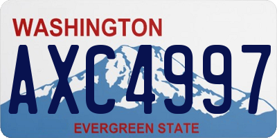 WA license plate AXC4997