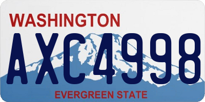WA license plate AXC4998