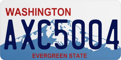 WA license plate AXC5004