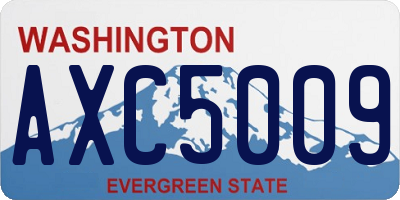 WA license plate AXC5009