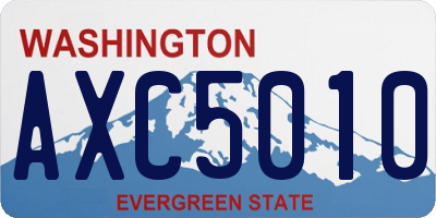 WA license plate AXC5010