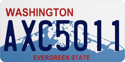 WA license plate AXC5011