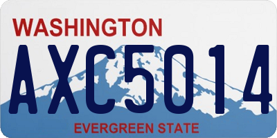 WA license plate AXC5014