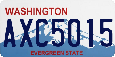 WA license plate AXC5015