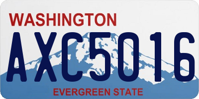 WA license plate AXC5016