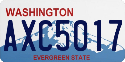 WA license plate AXC5017
