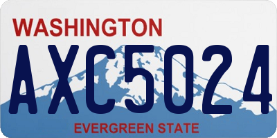 WA license plate AXC5024