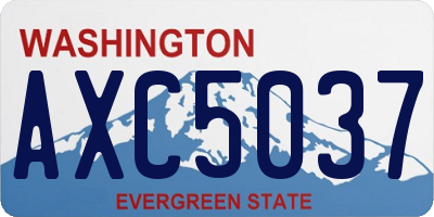 WA license plate AXC5037