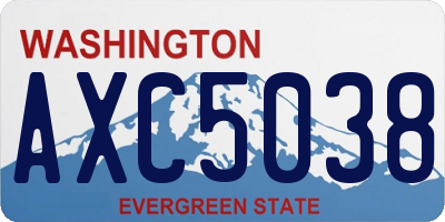 WA license plate AXC5038