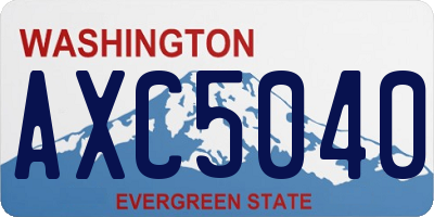 WA license plate AXC5040