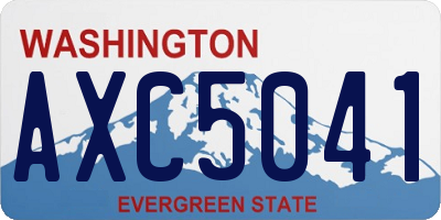 WA license plate AXC5041