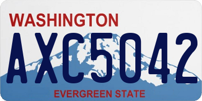 WA license plate AXC5042